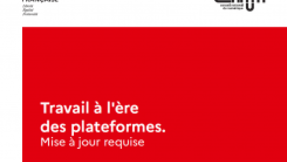 Couverture du rapport Travail à l'ère des plateformes. Mise à jour requise