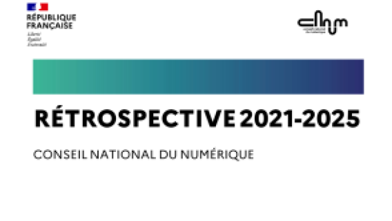 Bandeau "Rétrospective 2021-2025. Conseil national du numérique"